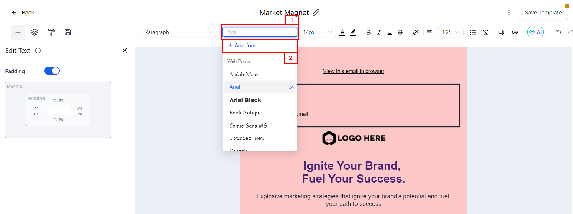 How to Use Google Fonts in Email Builder – figure 4