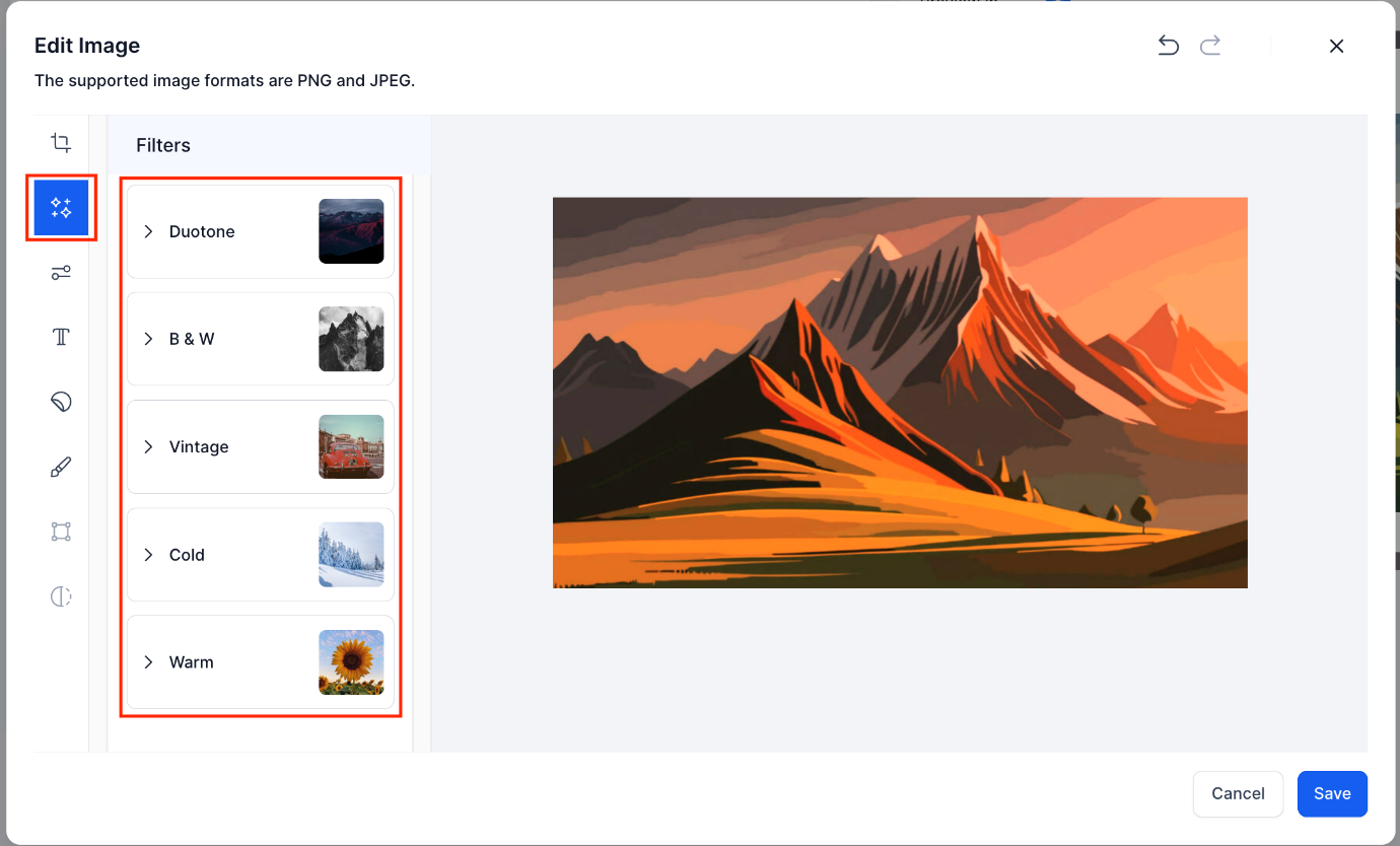 Image Editor in Social Planner – figure 6