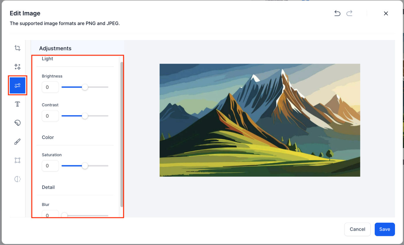 Image Editor in Social Planner – figure 7