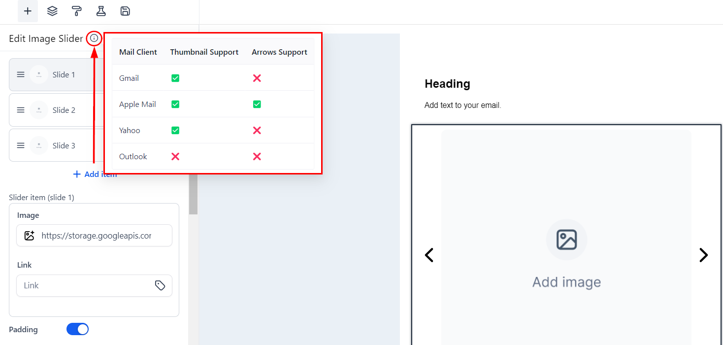Image Slider in Email Builder – figure 6