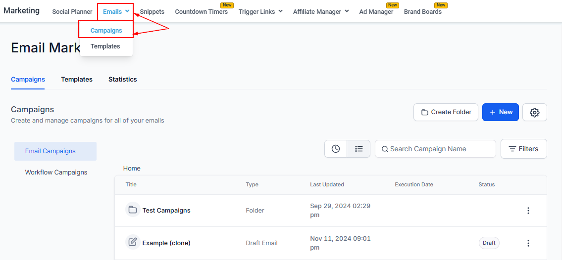 Individual Email Campaign Statistics – figure 1