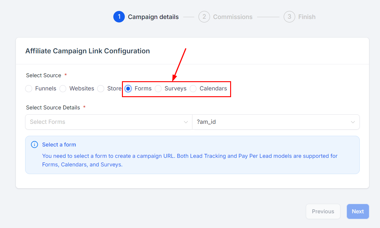 Lead Tracking in the Affiliate Manager – figure 2