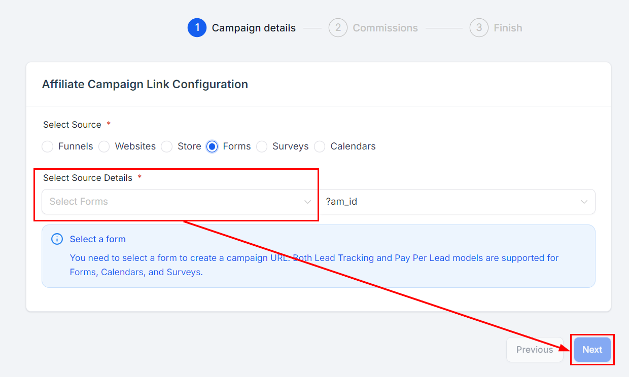 Lead Tracking in the Affiliate Manager – figure 3