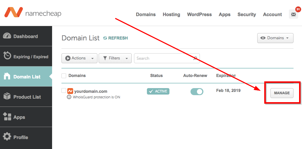Namecheap MX Records – figure 2