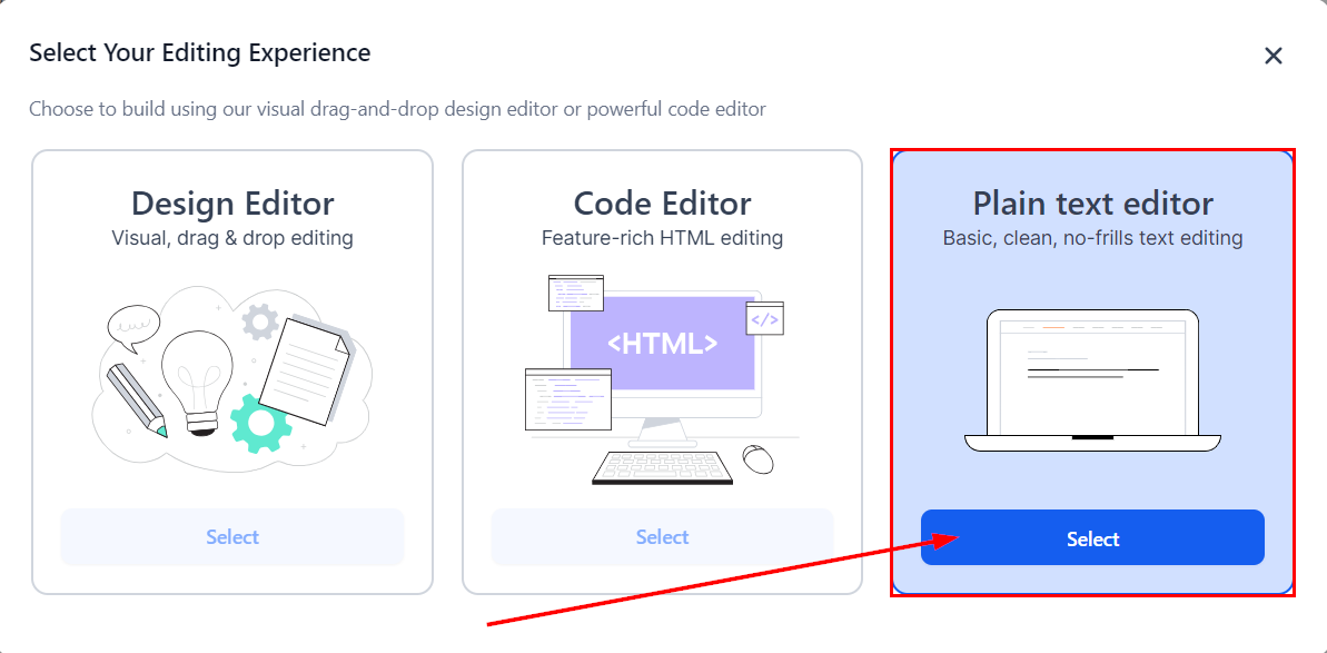 Plain Text Editor in Emails – figure 2