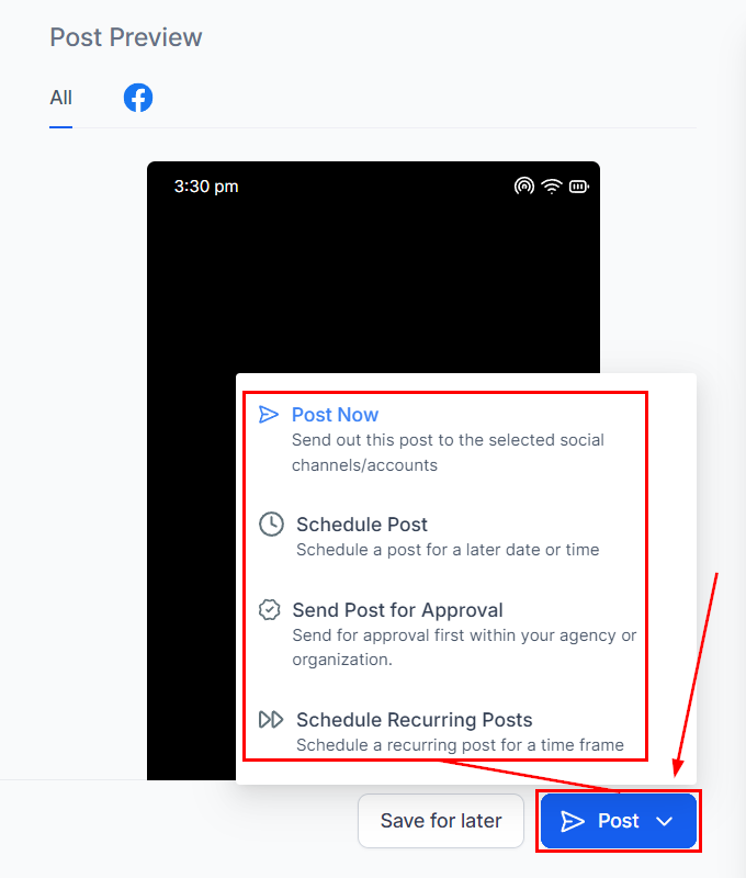 Posting Facebook Reels – figure 8