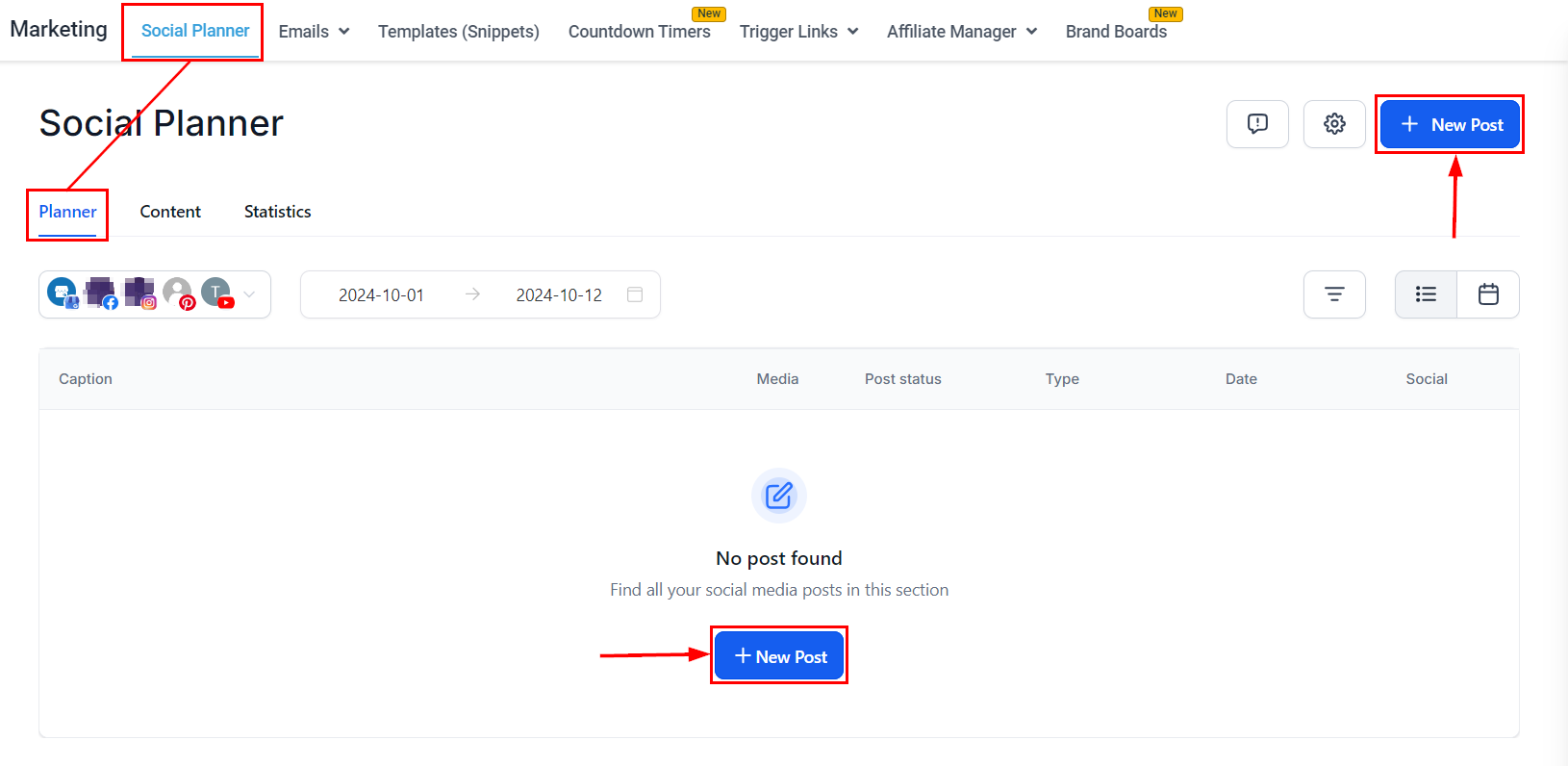 Posting to Facebook – figure 1