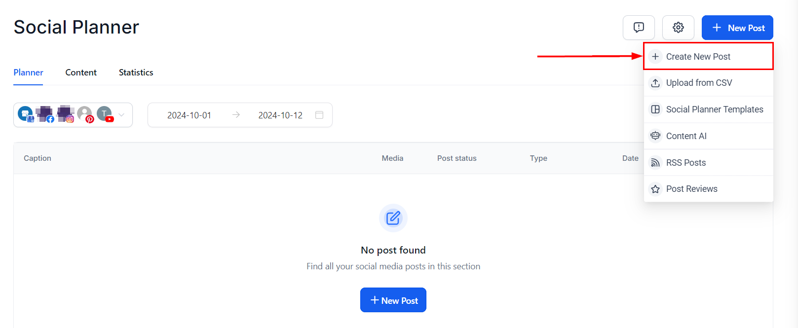 Posting to Facebook – figure 2