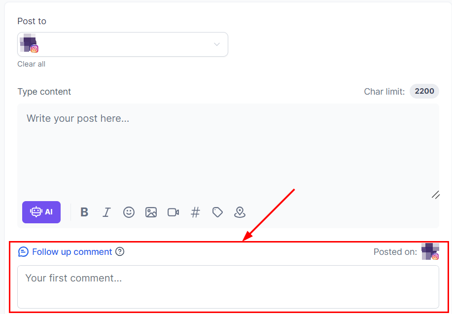 Posting to Instagram – figure 5