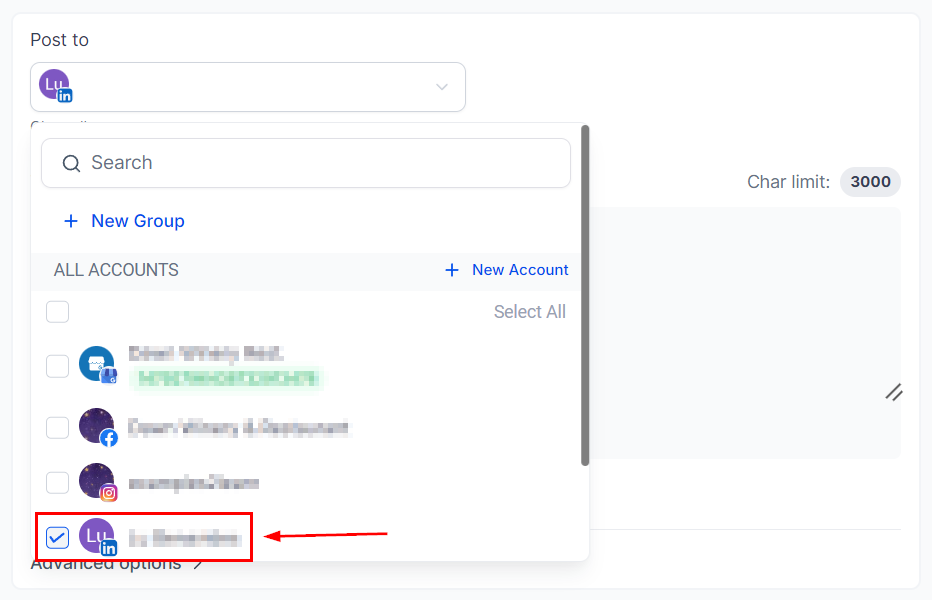Posting to LinkedIn – figure 2