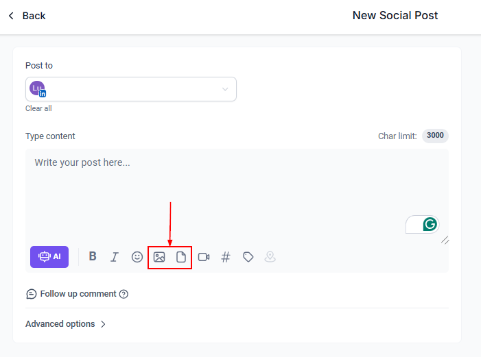Posting to LinkedIn – figure 4