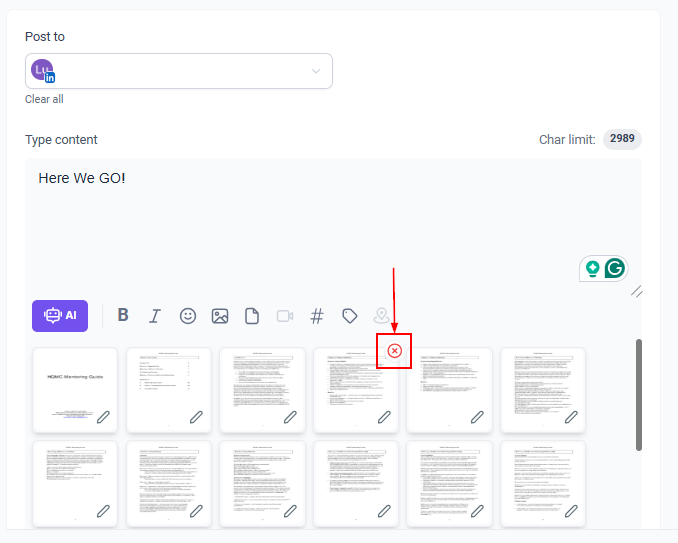 Posting to LinkedIn – figure 6