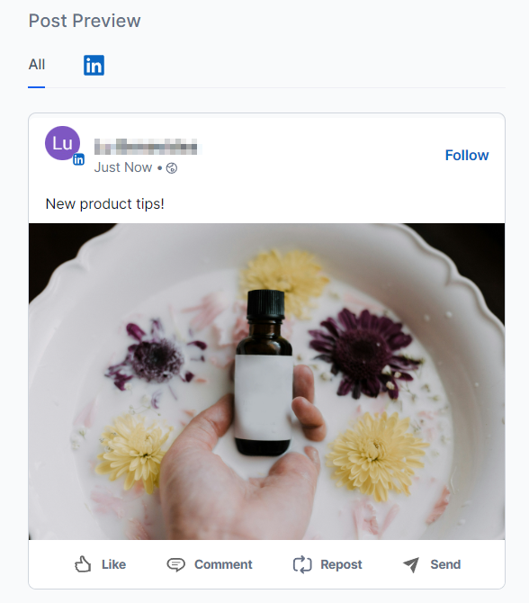 Posting to LinkedIn – figure 7