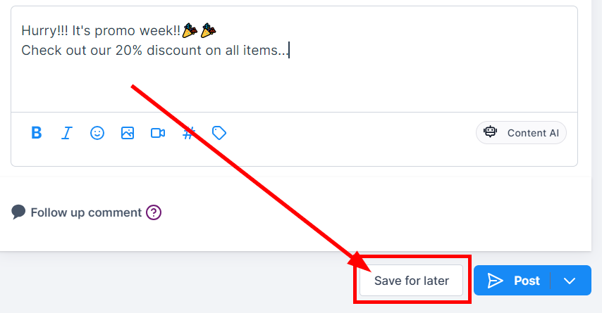 Posting to Twitter – figure 6