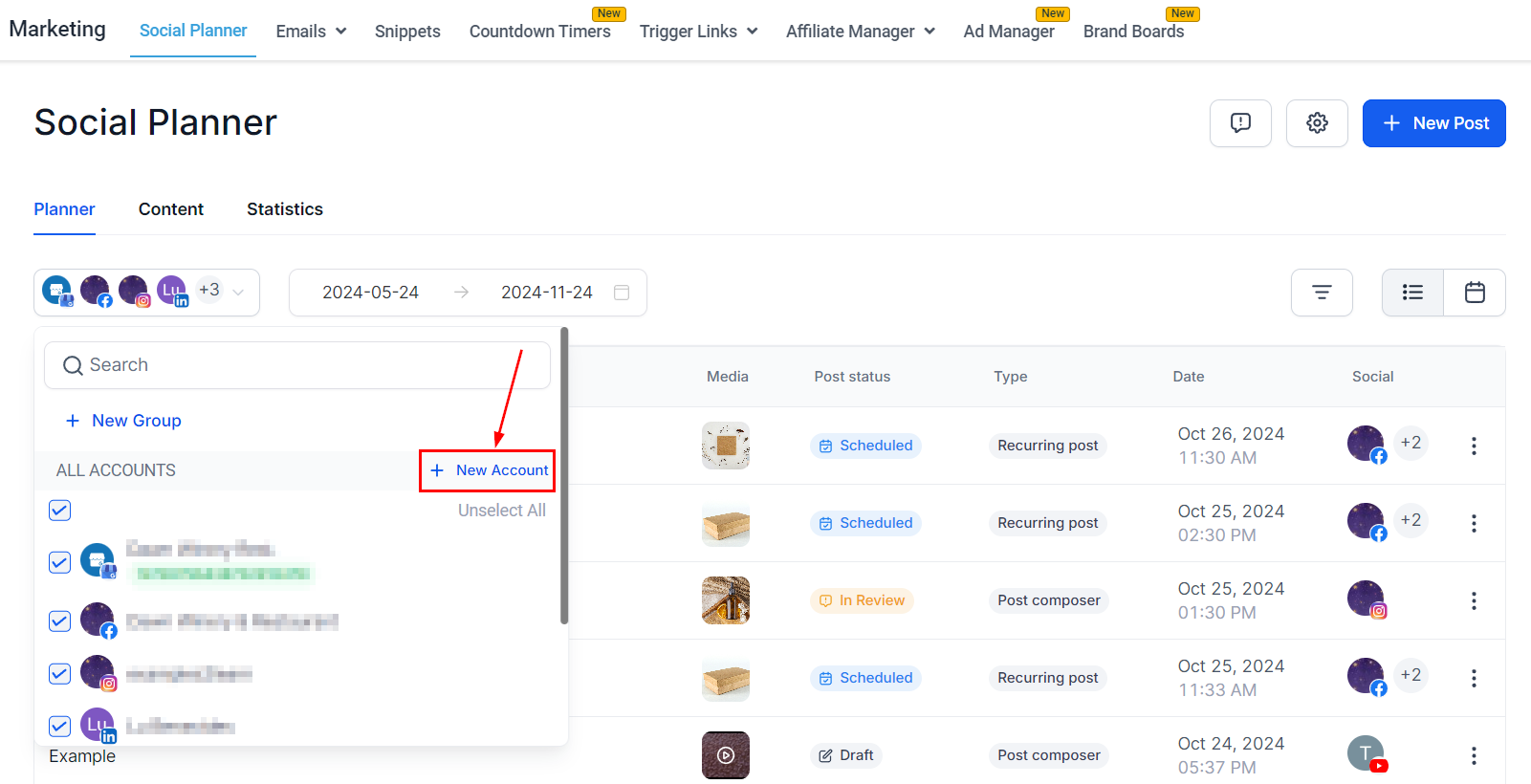 Posting to Youtube – figure 1