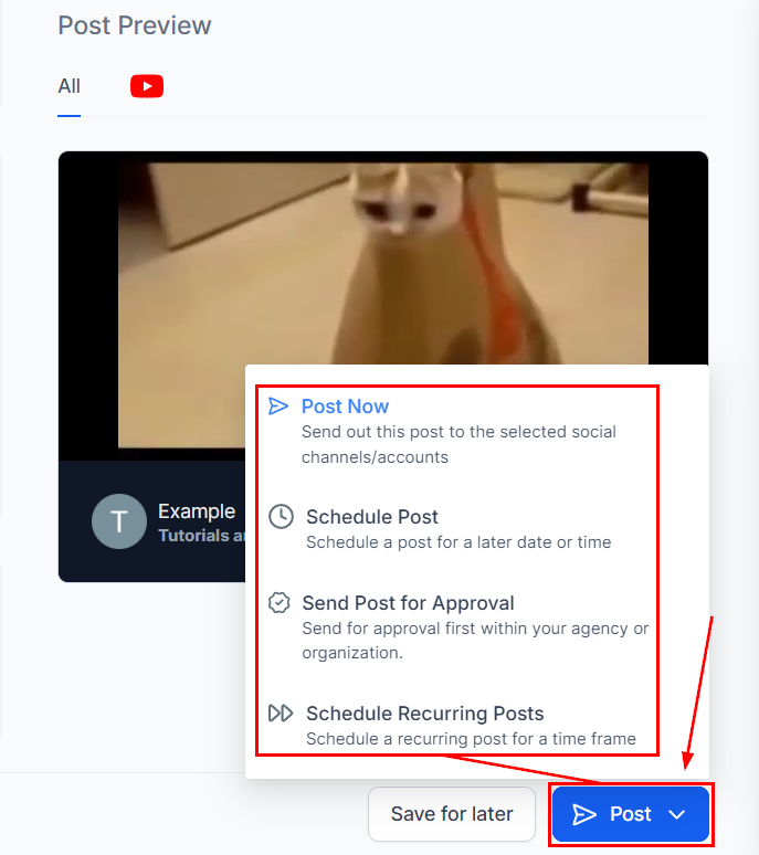 Posting to Youtube – figure 10