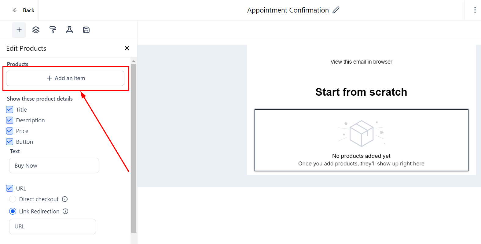 Product Element in Email Campaigns – figure 4