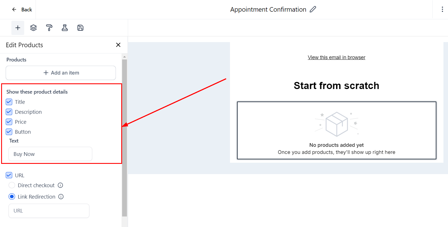 Product Element in Email Campaigns – figure 5