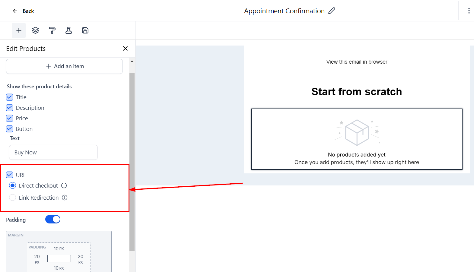 Product Element in Email Campaigns – figure 7
