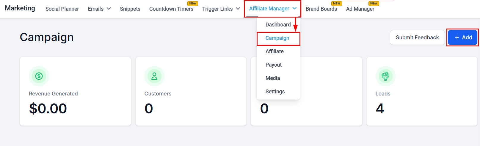 Setting Up an Affiliate Campaign – figure 1