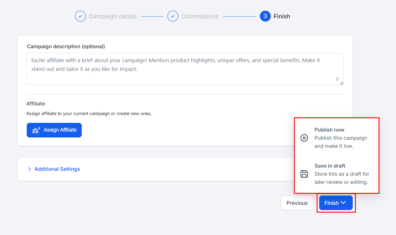 Setting Up an Affiliate Campaign – figure 22