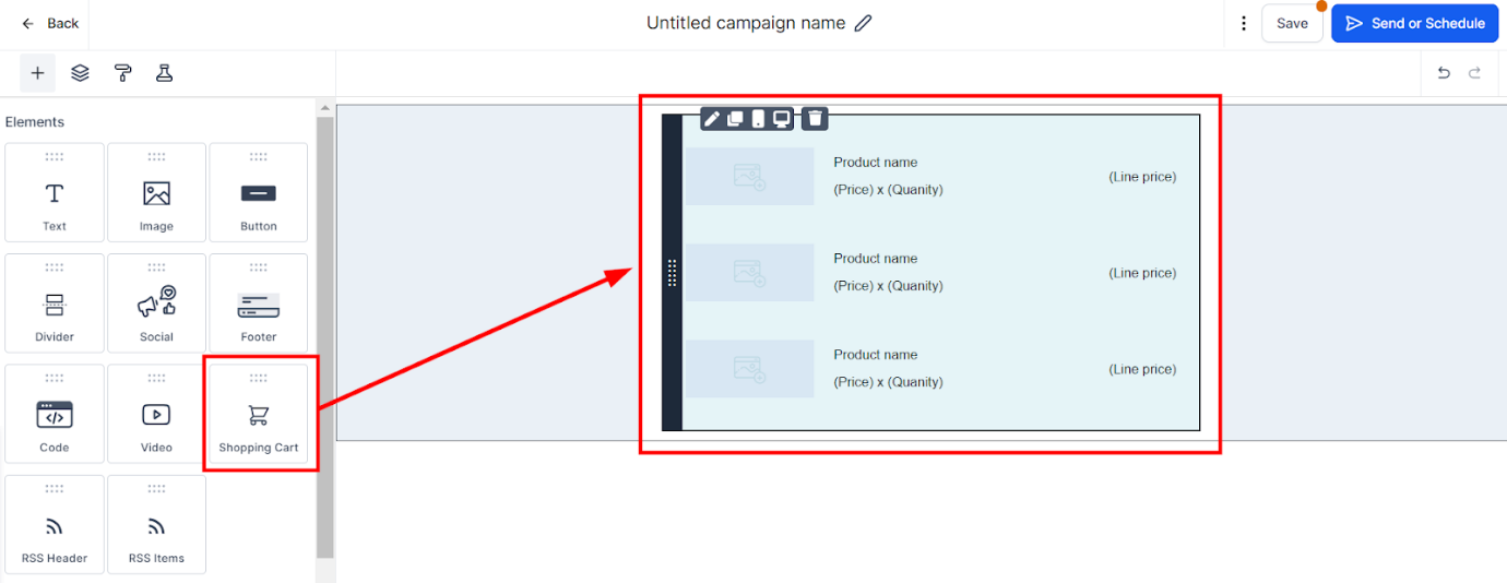 Shopping Cart Element – figure 2