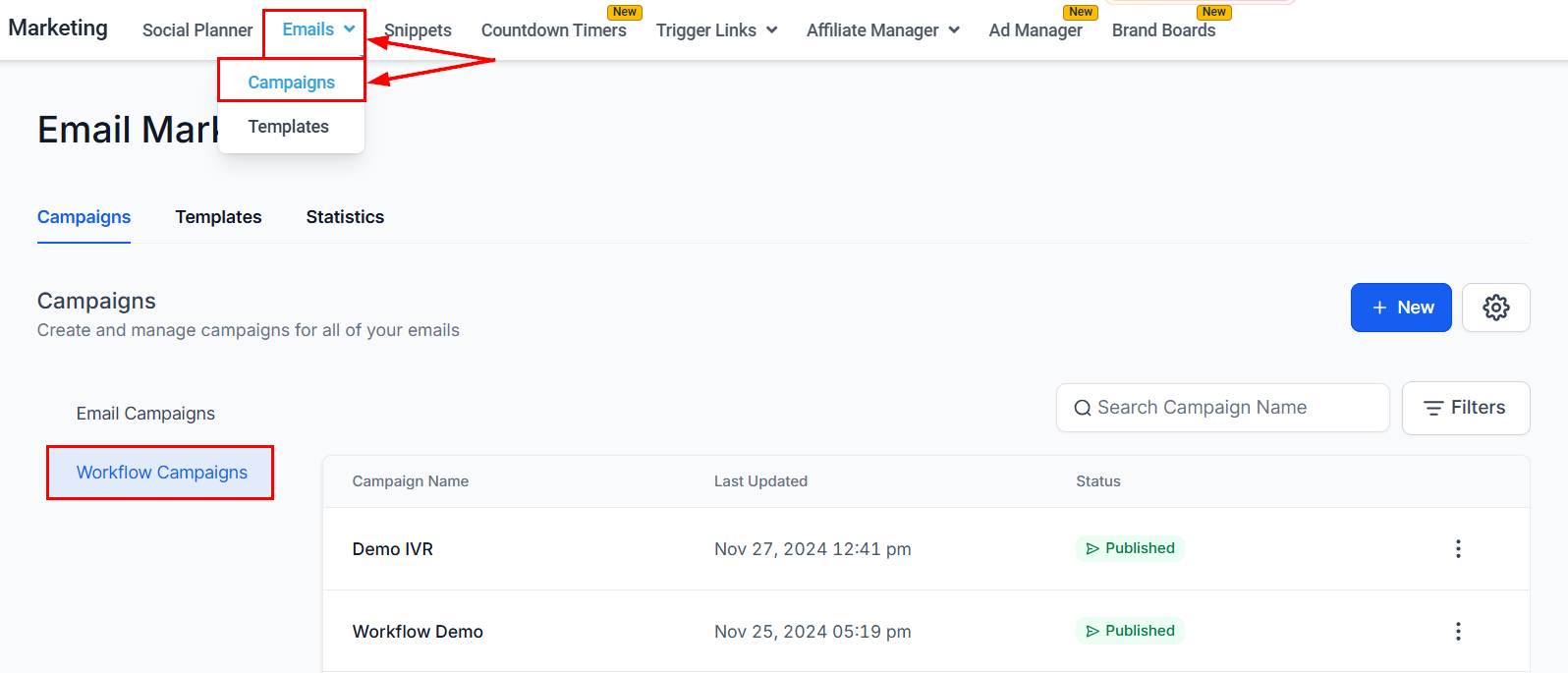 Workflow Campaigns – figure 1