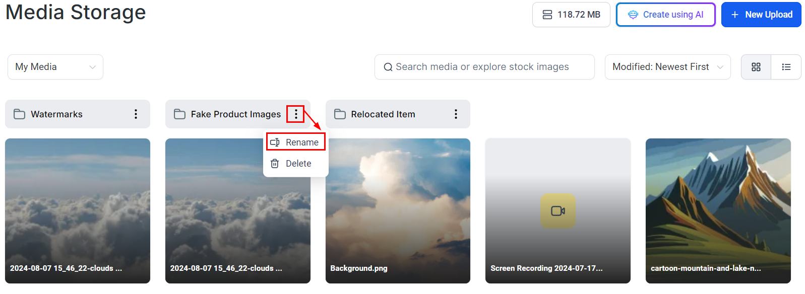 Managing Media Files and Folders – figure 1