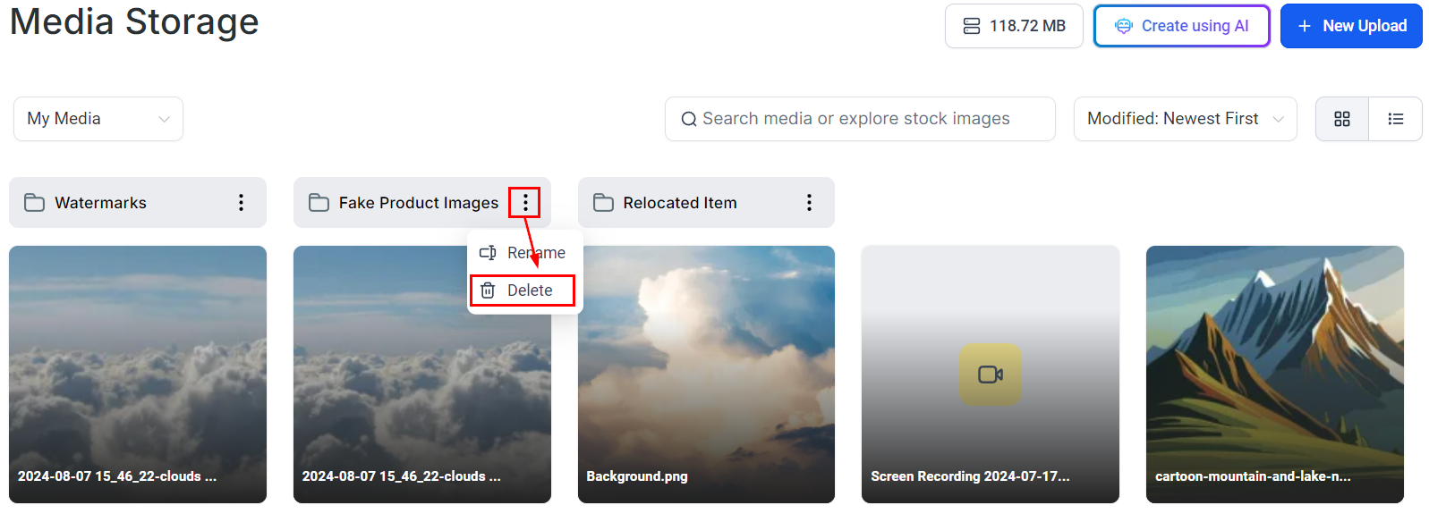 Managing Media Files and Folders – figure 2