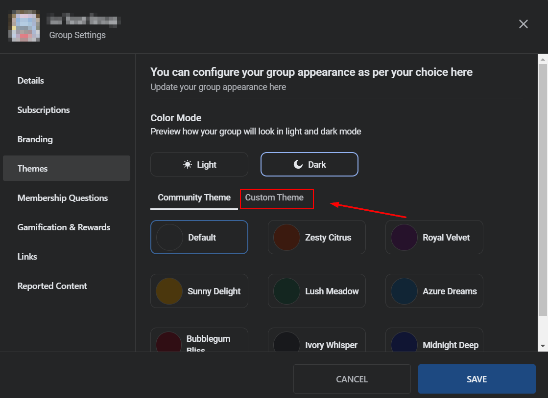 Customize Your Community Theme – figure 5