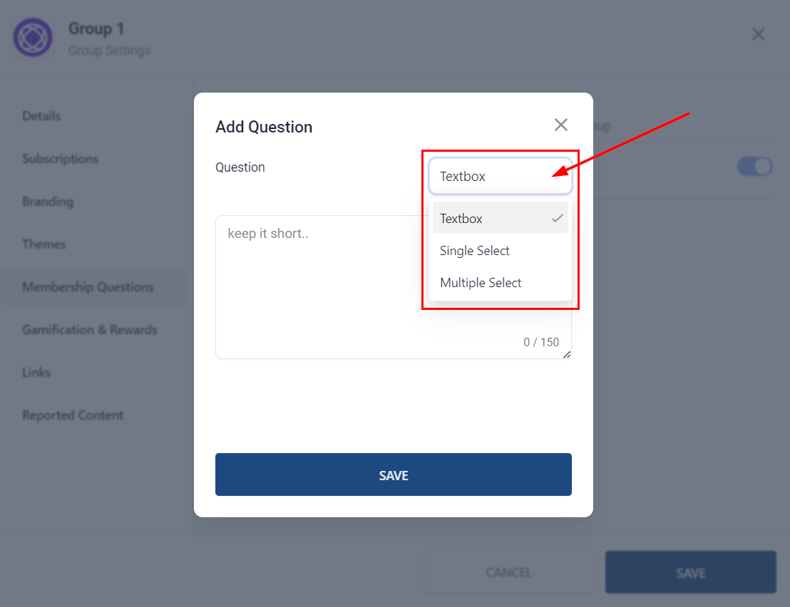 How to Set Up Membership Approval Questions – figure 3
