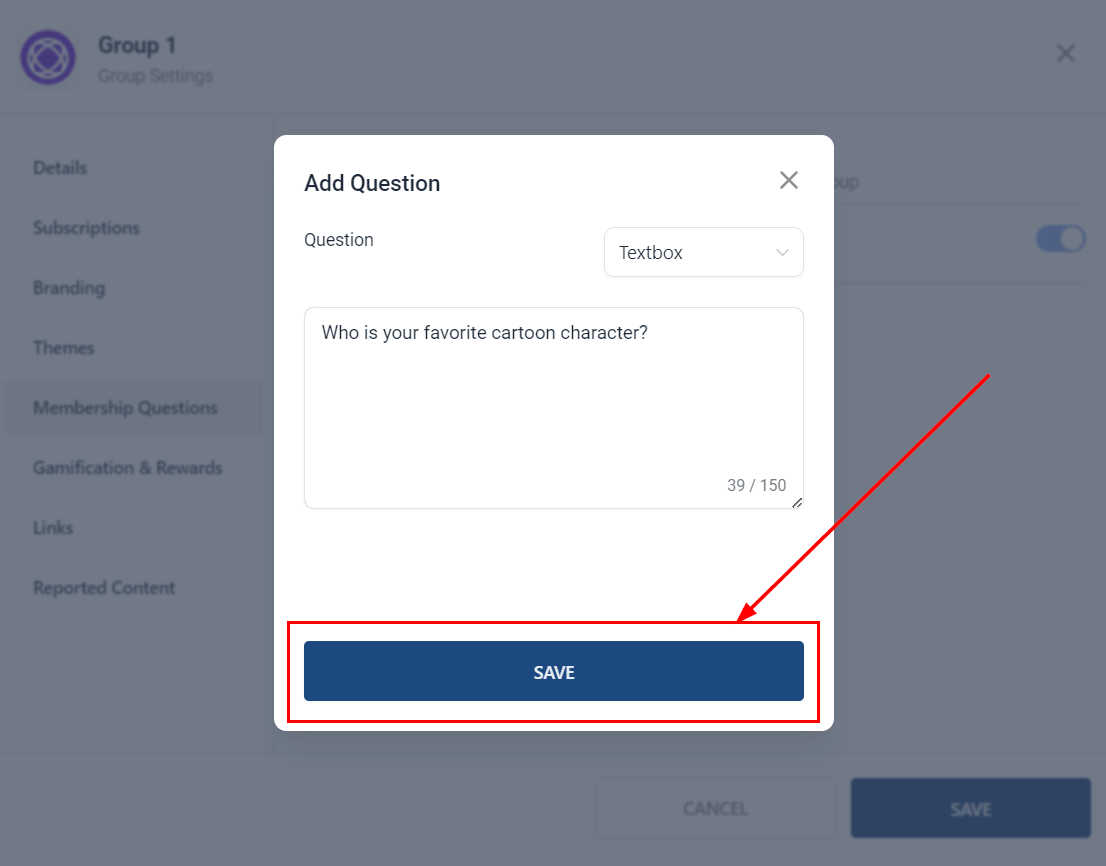 How to Set Up Membership Approval Questions – figure 4