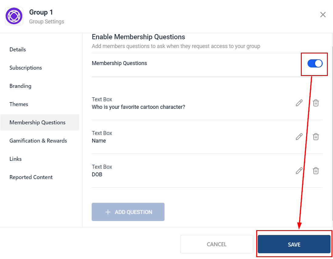 How to Set Up Membership Approval Questions – figure 5