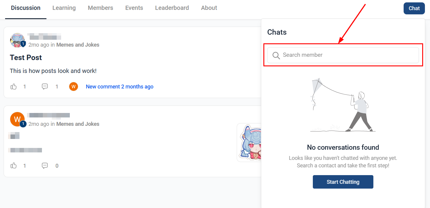 How to Use the Community Chat Feature – figure 3