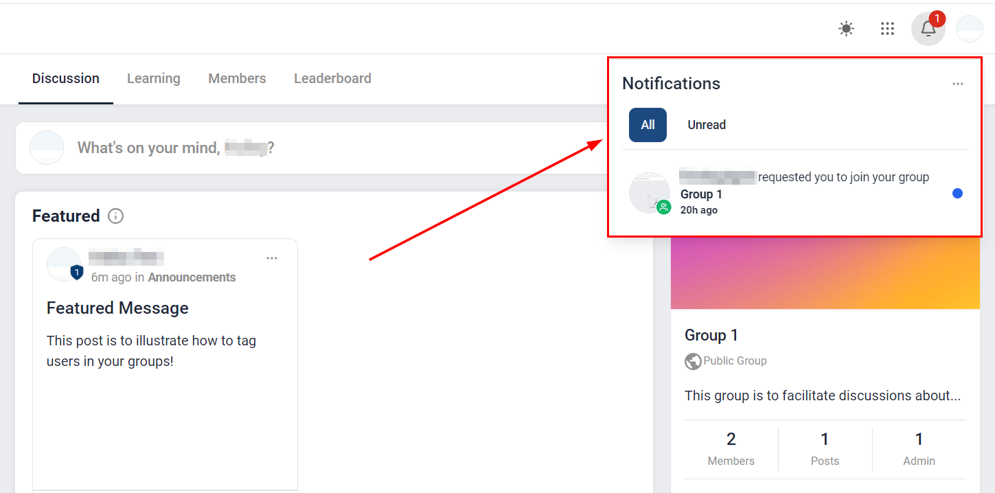 In-App Notifications for Communities – figure 4