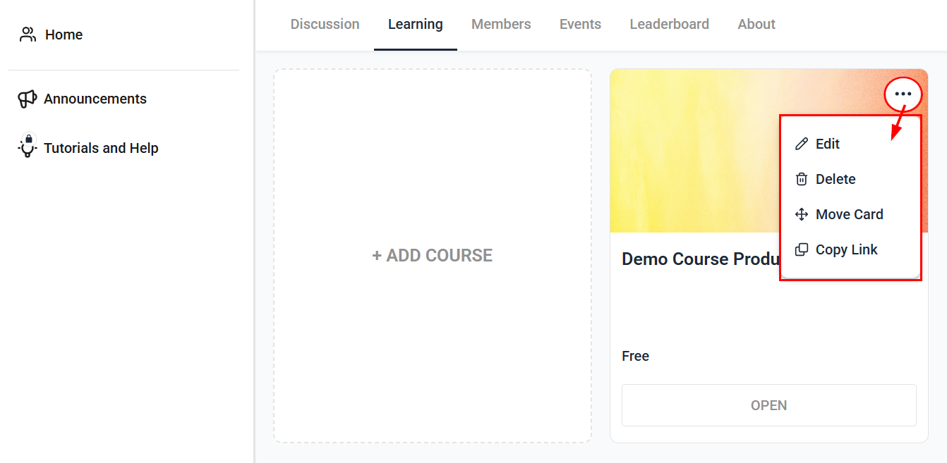 Learning Tab (Courses) – figure 5