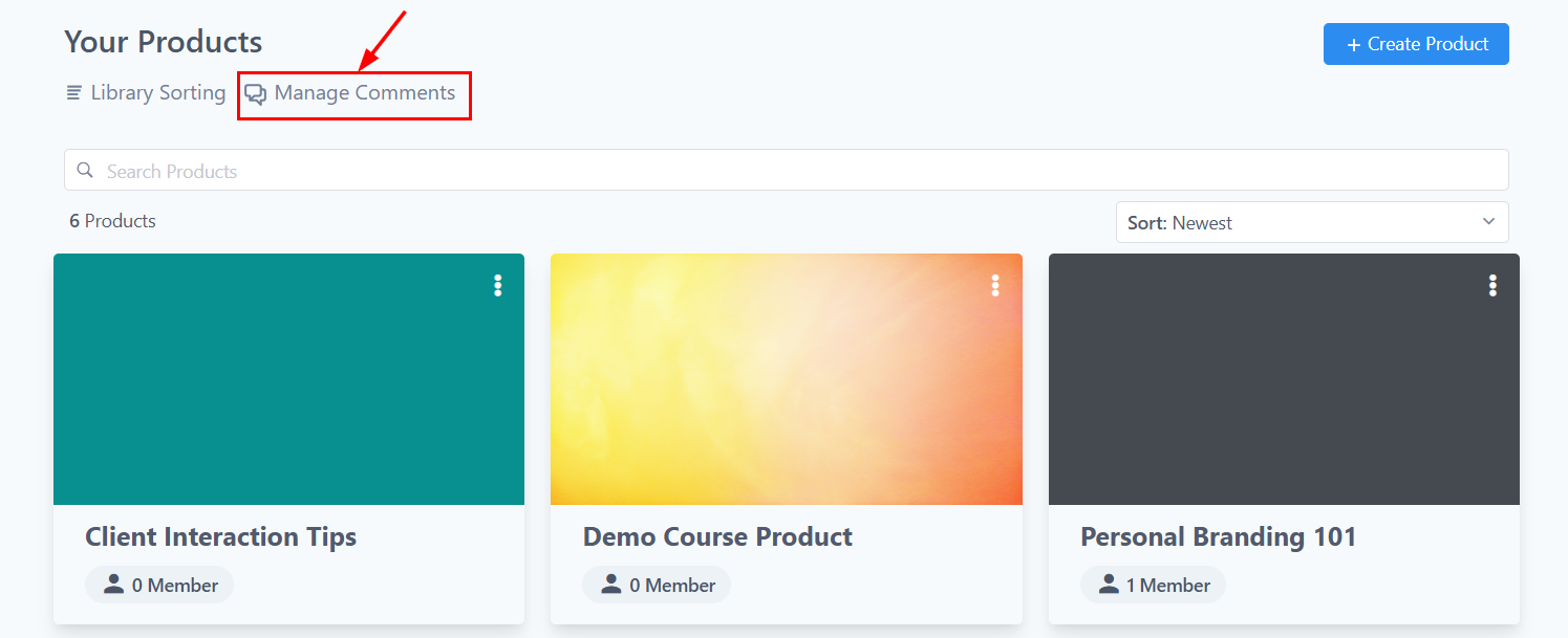 Manage Your Course Comments – figure 6