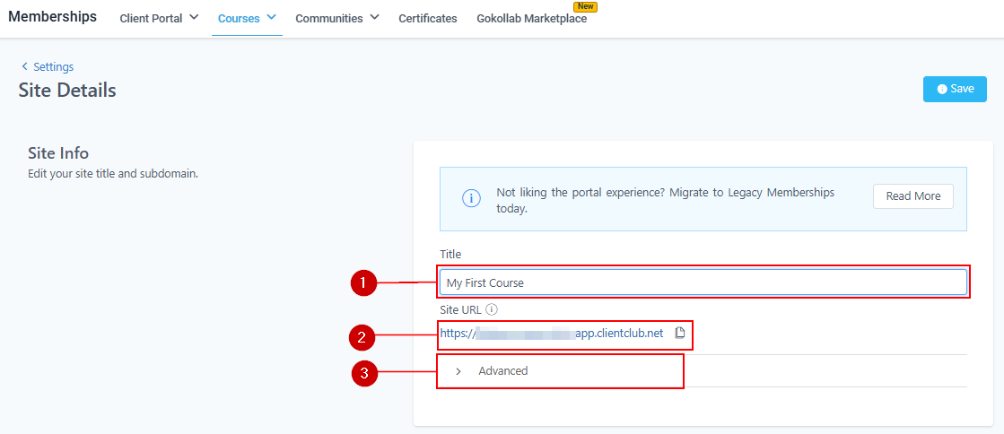 Membership Settings – figure 3