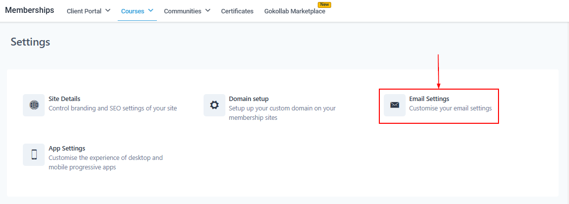 Membership Settings – figure 8