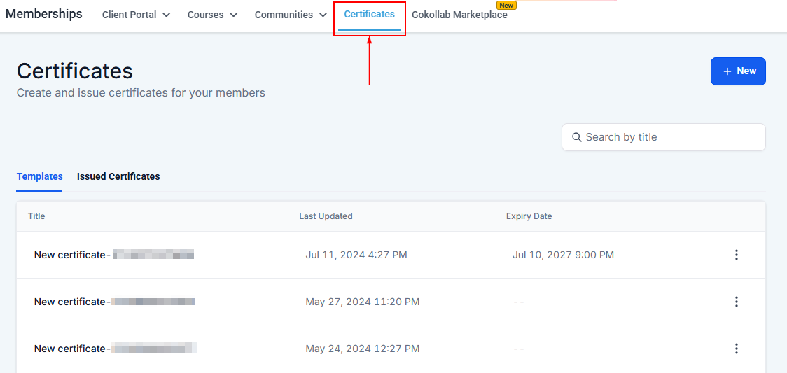 Setting the Expiry Date on Certificates – figure 1