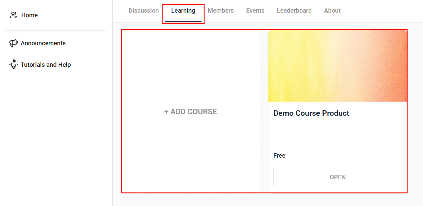 Setting up Paid Courses in Communities – figure 2