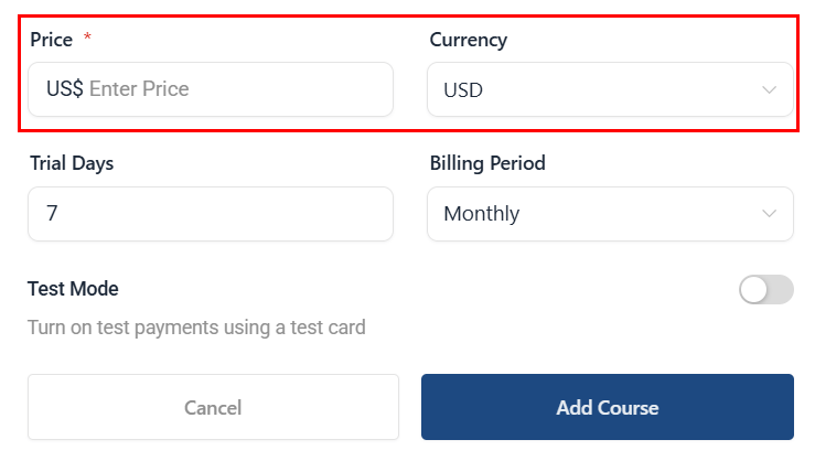 Setting up Paid Courses in Communities – figure 6