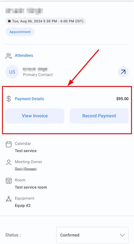 Accepting Payments for Service Appointments in the Mobile App – figure 4