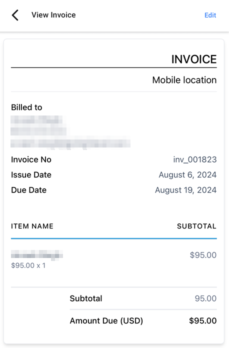 Accepting Payments for Service Appointments in the Mobile App – figure 5
