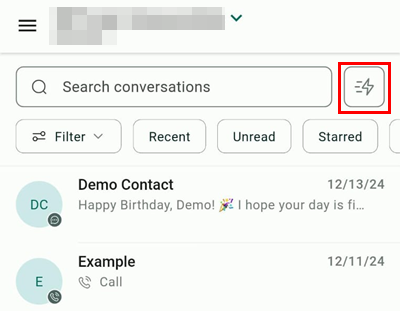 Conversations in the Mobile App – figure 5