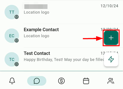 Conversations in the Mobile App – figure 6