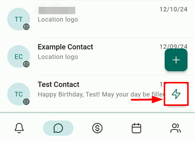 Conversations in the Mobile App – figure 7