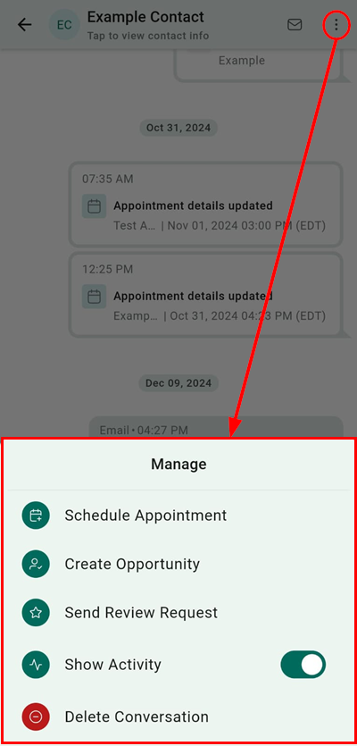 Conversations in the Mobile App – figure 11