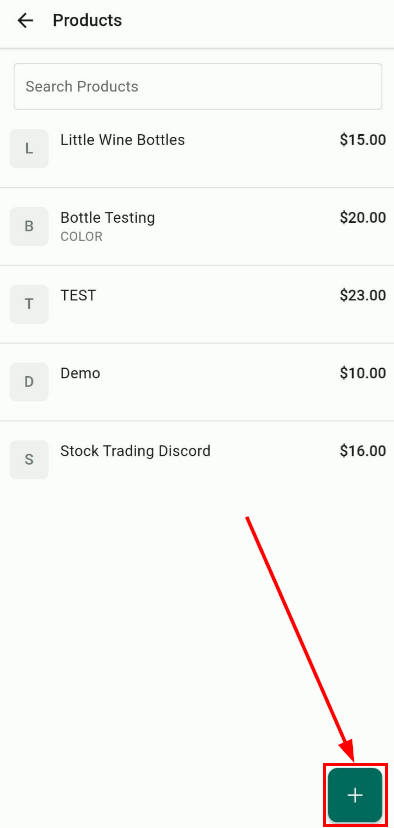 Create Products on the Mobile App – figure 3