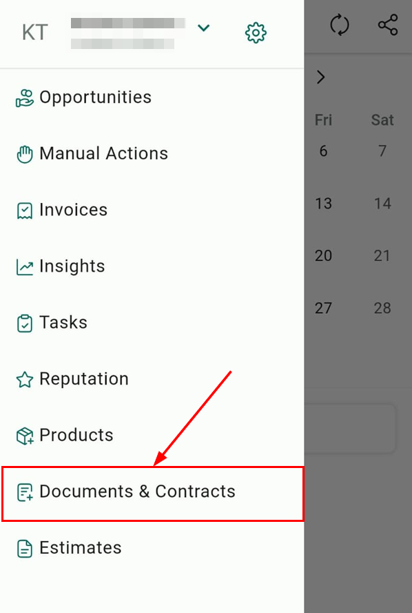Documents & Contracts on the Mobile App – figure 2